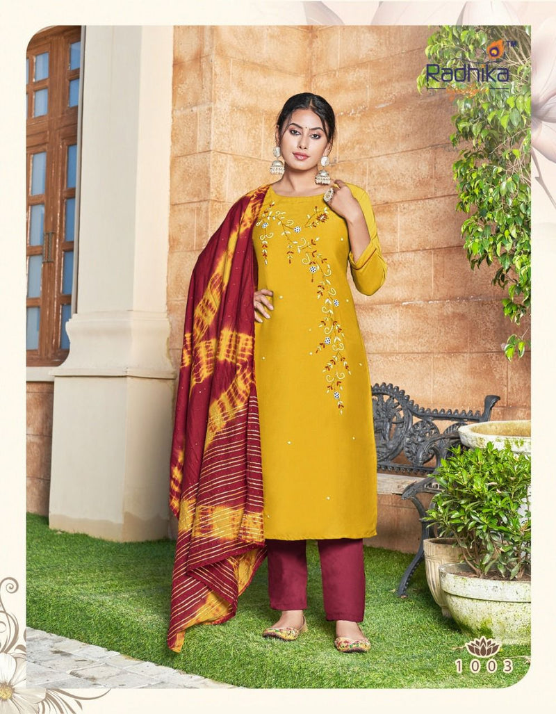 Radhika Lifestyle Dastur Vol 1 Silk With Fancy Hand Work Stylish Designer Festive Wear Fancy Kurti