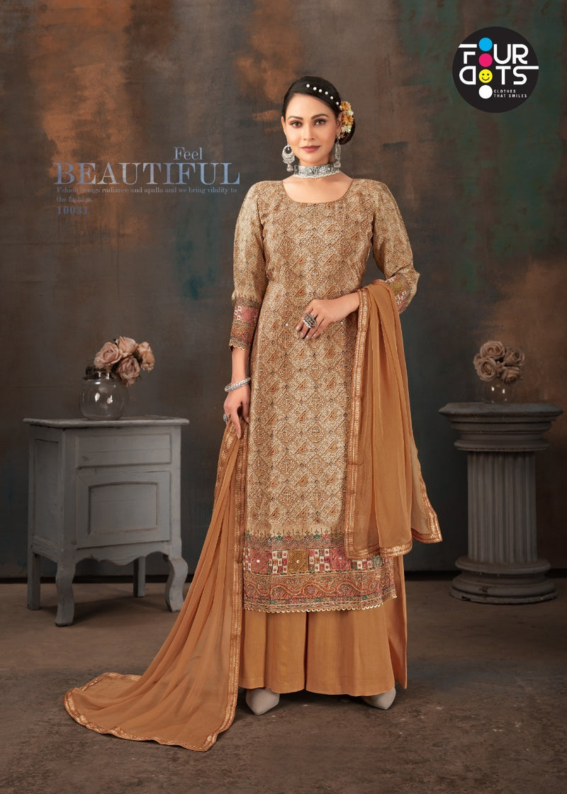 Fourdots Deepmala Crepe With Heavy Beautiful Work Stylish Designer Fancy Salwar Kameez