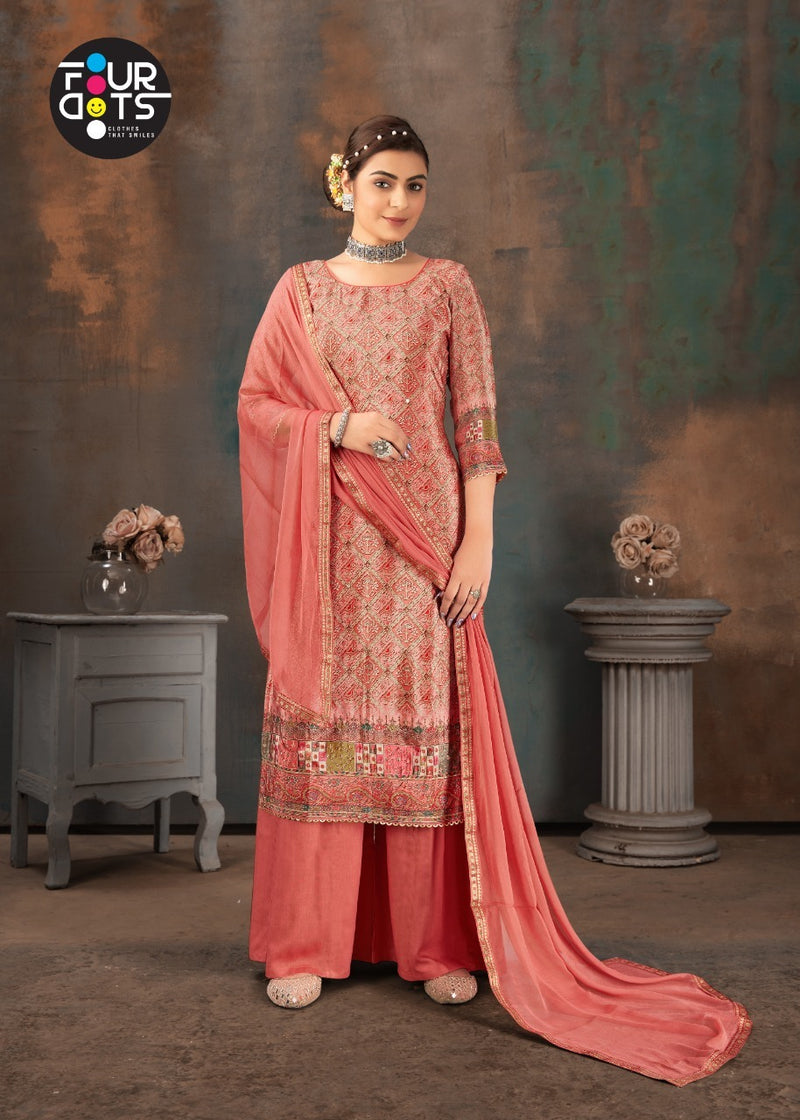 Fourdots Deepmala Crepe With Heavy Beautiful Work Stylish Designer Fancy Salwar Kameez