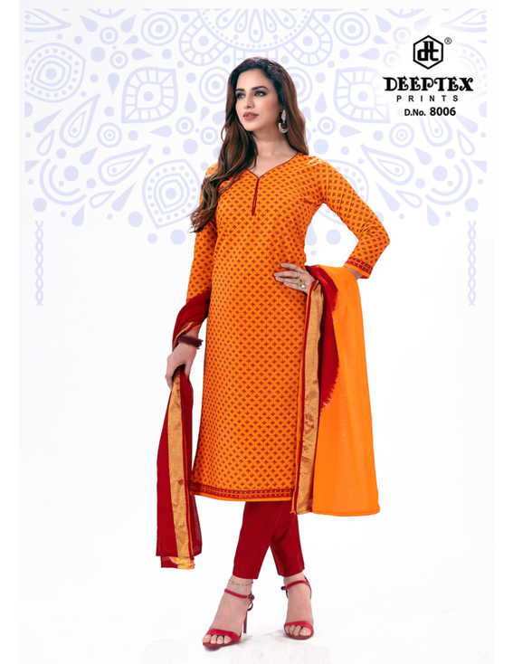 Deeptex Print Tradition Vol 8 Pure Cotton Regular Wear Salwar Suit