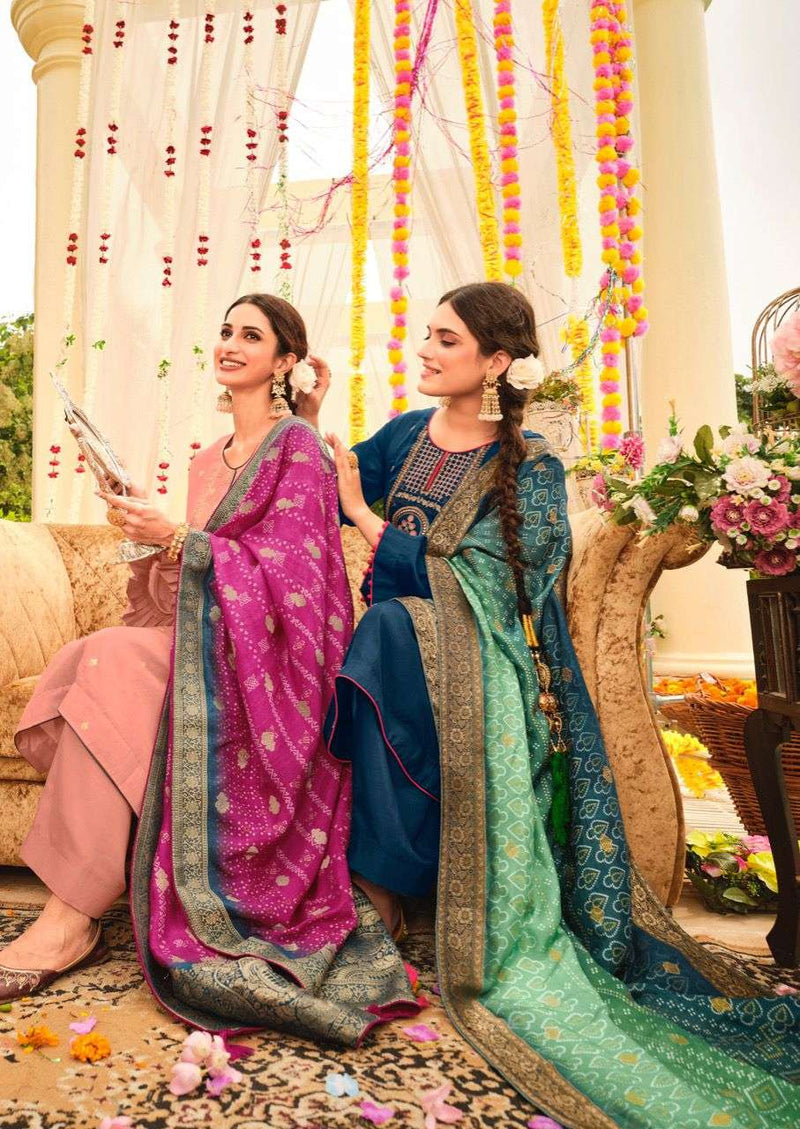Deepsy  Suit Chunari Tussar Silk With Embroidery Work Salwar Suit