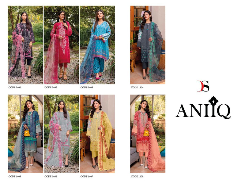 Deepsy Suit Aniiq Vol 22 Pure Cotton Embroidered  Party Wear Salwar Suits