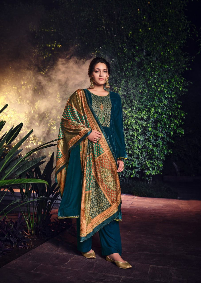 Deepsy Suit Gulnar Pure Velvet With Embroidery Work Winter Wear Suit