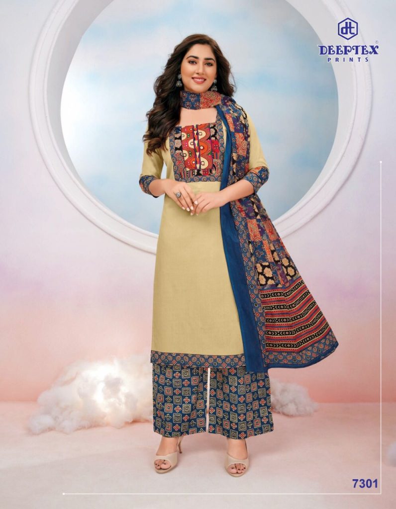 Deeptex Miss India Vol 73 Part B Pure Cotton With Printed Work Stylish Designer Salwar Kameez