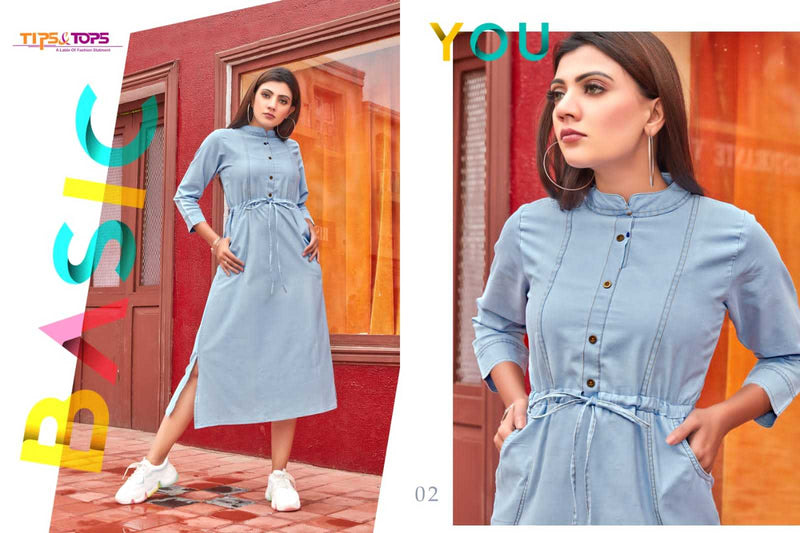 Tips & Tops Denimos Vol 3 Pure Cotton Denim Western Wear  Kurtis