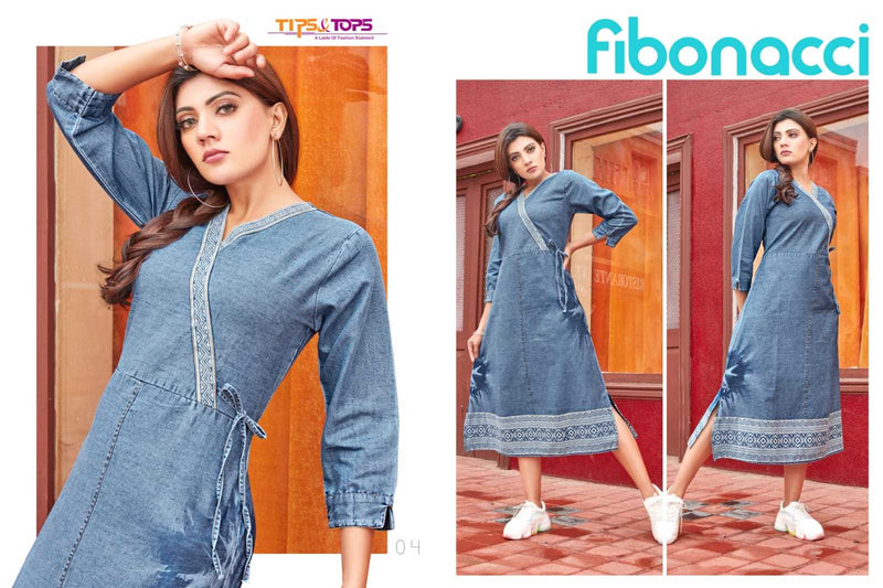 Tips & Tops Denimos Vol 3 Pure Cotton Denim Western Wear  Kurtis