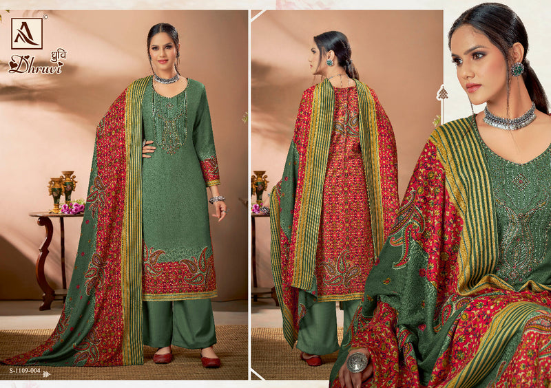 Alok Suit Dhruvi Pashmina Fancy With Heavy Embroidery Work Stylish Designer Casual Wear Salwar Kameez