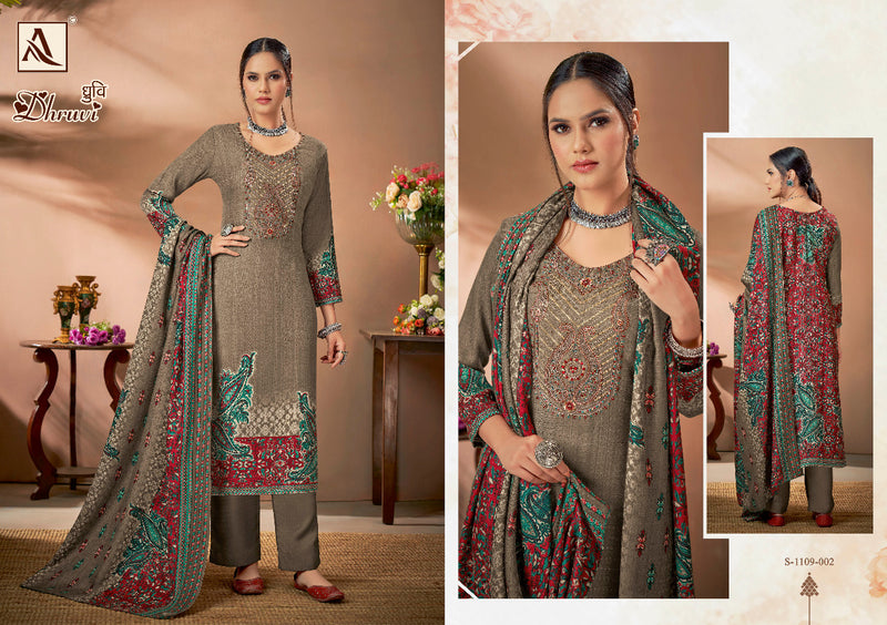 Alok Suit Dhruvi Pashmina Fancy With Heavy Embroidery Work Stylish Designer Casual Wear Salwar Kameez