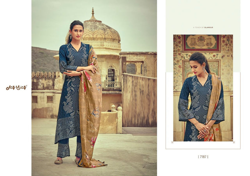 Jay Vijay Dilnaz Silk With Print And Embroidery work Stylish Designer Fancy Salwar Suit