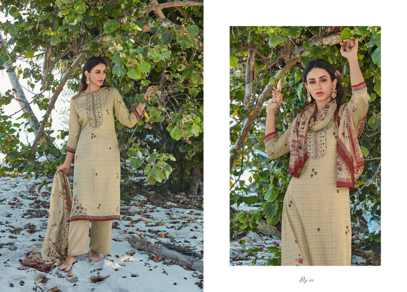 Varsha Ehrum Dinaz Cotton Satin Printed Embroidery Work Fancy Designer Partywear Salwar Kameez