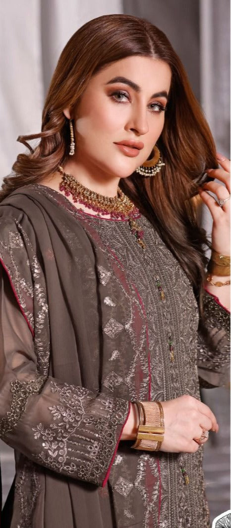 Zaha Dno 10010 Georgette Pakistani Style Embroidered Festive Wear Suits