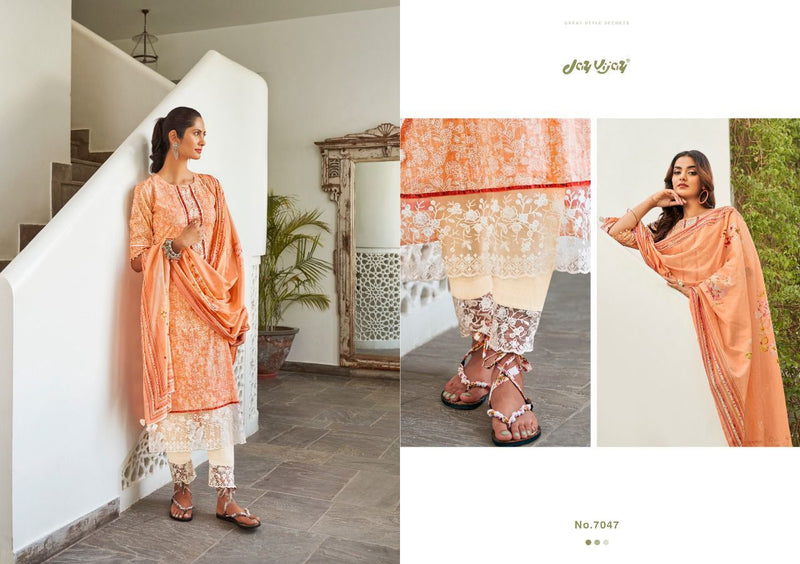 Jay Vijay Dophar Cotton Lining Designer Party Wear Salwar Suits With Fancy Prints & Embroidery Work