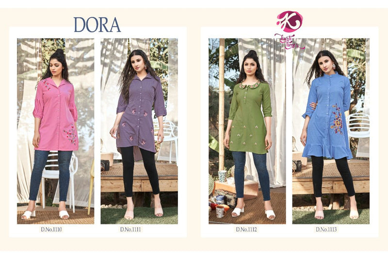 Kurti Times Dora American Georgette Stylish Fancy Daily Wear Kurtis