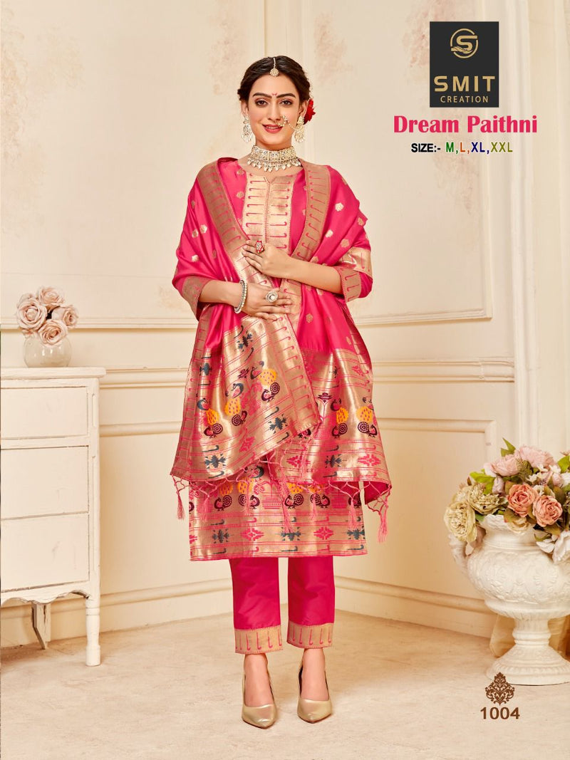 Poonam Dream Paithni Silk With Heavy Beautiful Work Stylish Designer Festive Wear Fancy Kurti