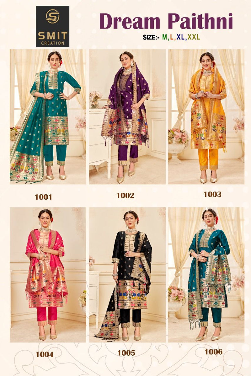 Poonam Dream Paithni Silk With Heavy Beautiful Work Stylish Designer Festive Wear Fancy Kurti