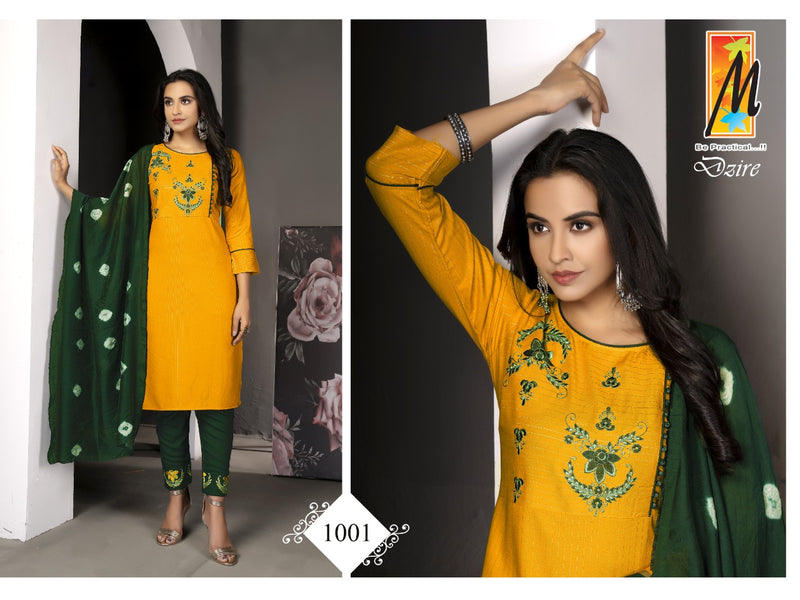 Master Dzire Lurex Party Wear Embroidered Party Wear Kurtis With Set Of Bottom & Dupatta