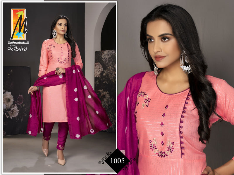 Master Dzire Lurex Party Wear Embroidered Party Wear Kurtis With Set Of Bottom & Dupatta