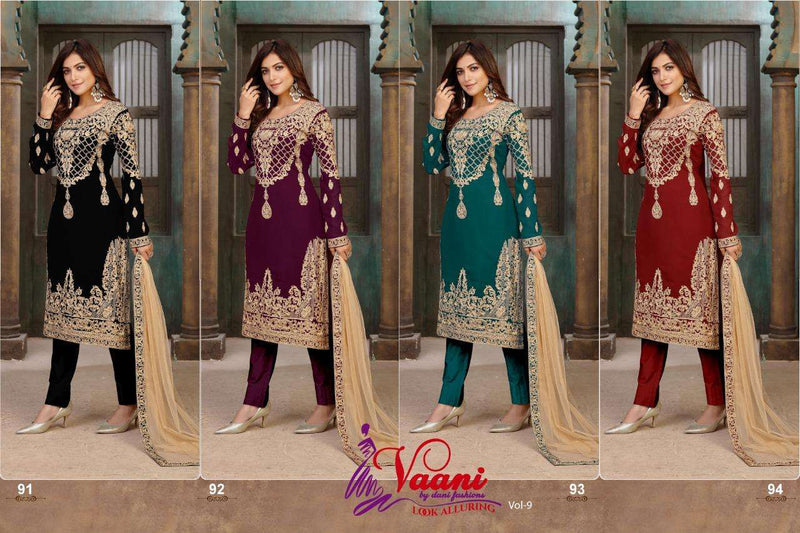 Dani Fashion Launch By Vaani Vol 9 Georgette With Heavy Embroidery Work Exclusive Pakistani Salwar Kameez