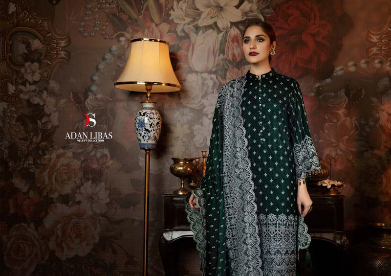 Deepsy Suit Adan Libas Velvet Collection Heavy Embroidery Work Salwar Suit