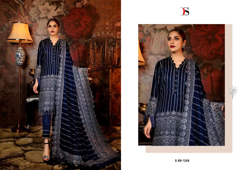 Deepsy Suit Adan Libas Velvet Collection Heavy Embroidery Work Salwar Suit