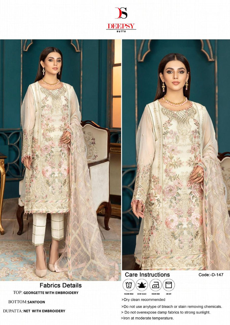 Deepsy Suit D 147 Georgette With Embroidery Work Pakistani Suit