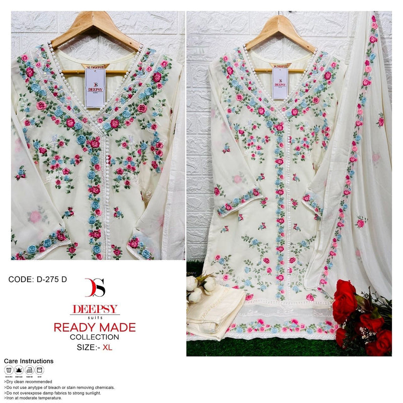 Deepsy Suit D 275 Georgette Embroidered Pakistani Pret Kurti