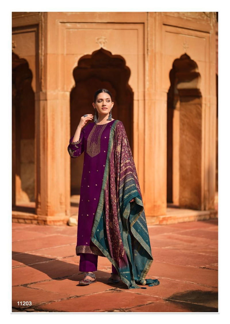 Deepsy Suit Griva Pashmina Jacqured Digital Print Salwar Suit