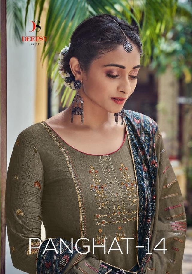 Deepsy Suit Launch Panghat Vol 14 With Embroidery Work Pakistani Casual Wear Salwar Kameez