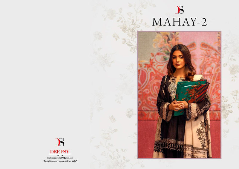 Deepsy Suit Mahay-2 Pure Cotton Printed With HEavy Embroidery Work Fancy Salwar Suits With Dupatta