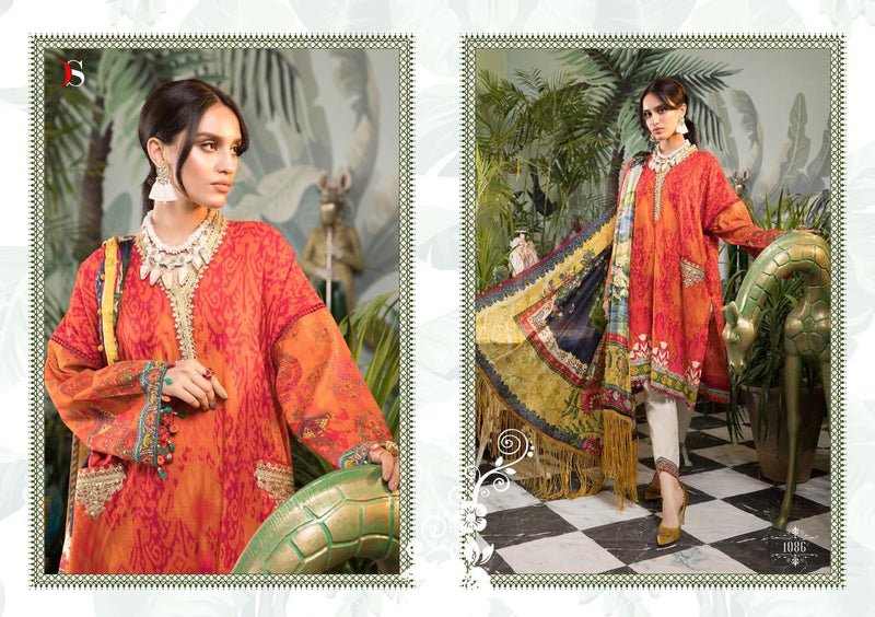 Deepsy Suit Maria B M Print Pashmina With Embroidery Salwar Suit
