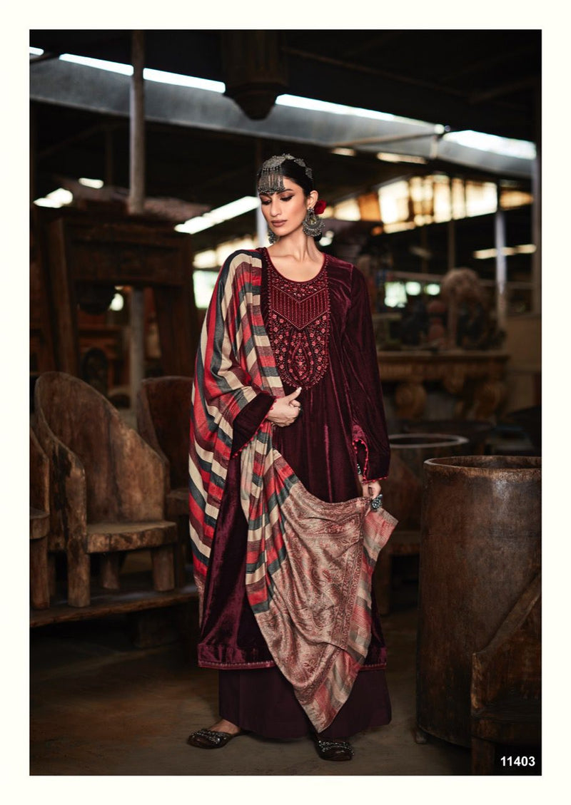 Deepsy Suit Sahjadi Pure Velvet With Embroidery Salwar Suit