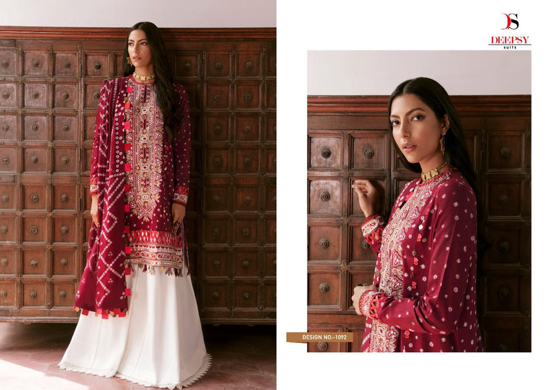 Deepsy Suit Zaha Festive Collection Pure Cotton Embroidery Work Pakistani Salwar Suit