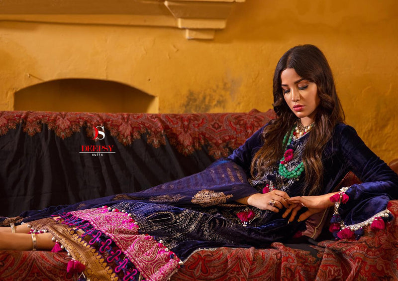 Deepsy Suits Luxury Velvet 21 Pure Velvet Embroidered Work Pakistani Salwar Suit