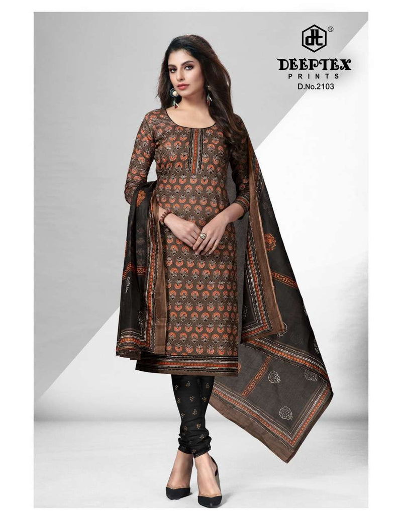 Deeptex Prints Chief guest 21 Cotton Printrd Dress