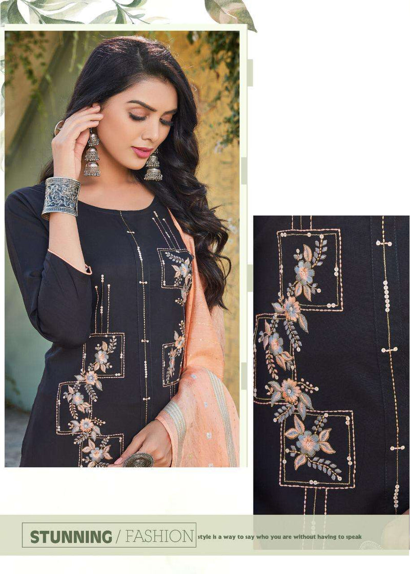 Dehliz Trends Paalav Vol 3 Rayon Fancy Embroidery Work Casual Wear Readymade Suits With Plazzo