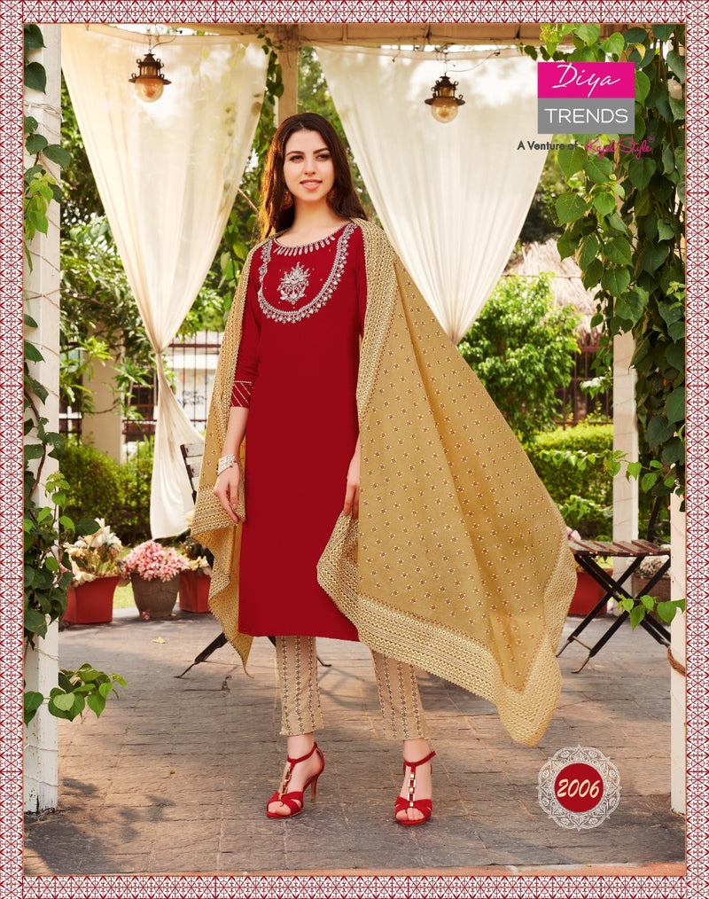 Diya Odhani Vol 2 Rayon Trends Fancy Kurti