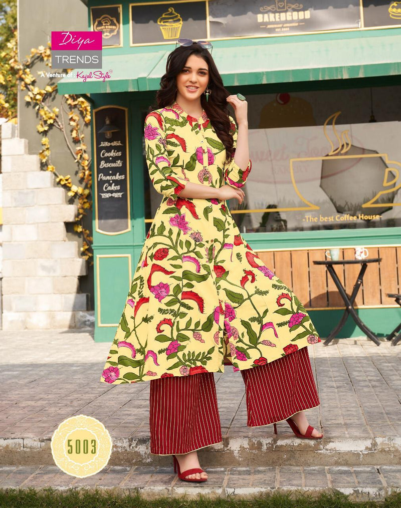 Diya Trends Ethnicity Vol 5 Designer Kurti Gown Embroidery Collection