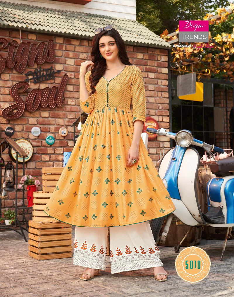 Diya Trends Ethnicity Vol 5 Designer Kurti Gown Embroidery Collection