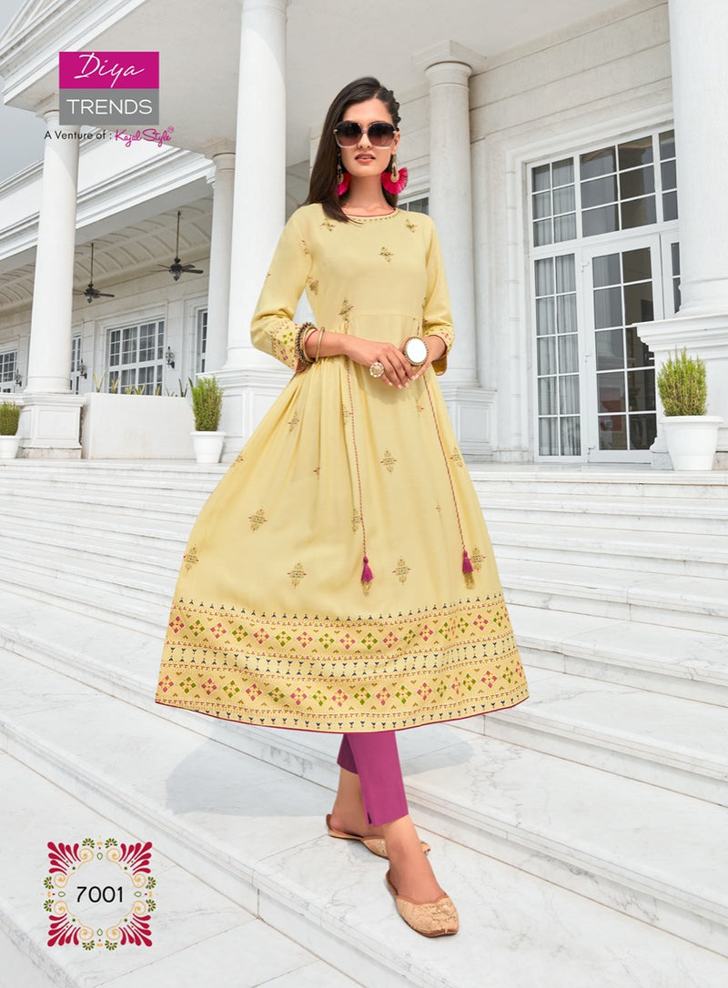 Diya Trends Ethnicity Vol 7 Designer Casual Wear Kurti Collection