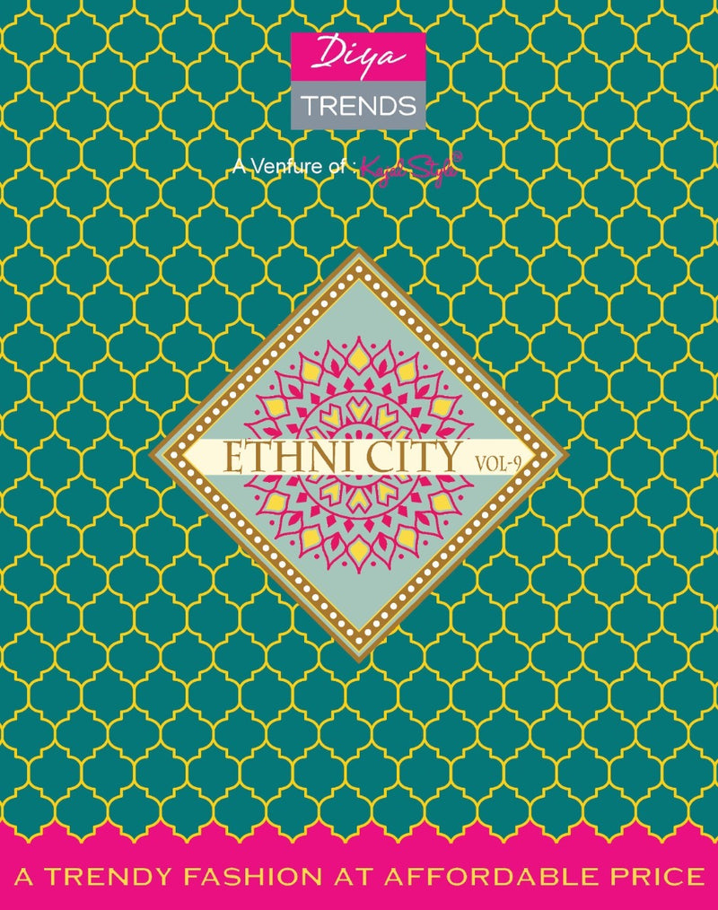 Diya Trends Ethnicity Vol 9 Rayon Fancy Embroidery Work Classy Wear Kurtis