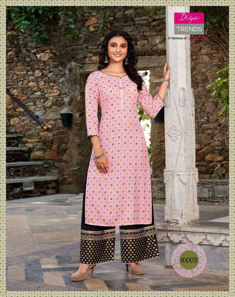 Diya Trendz Bibas Vol 10 Rayon Cotton Kurti And Pant