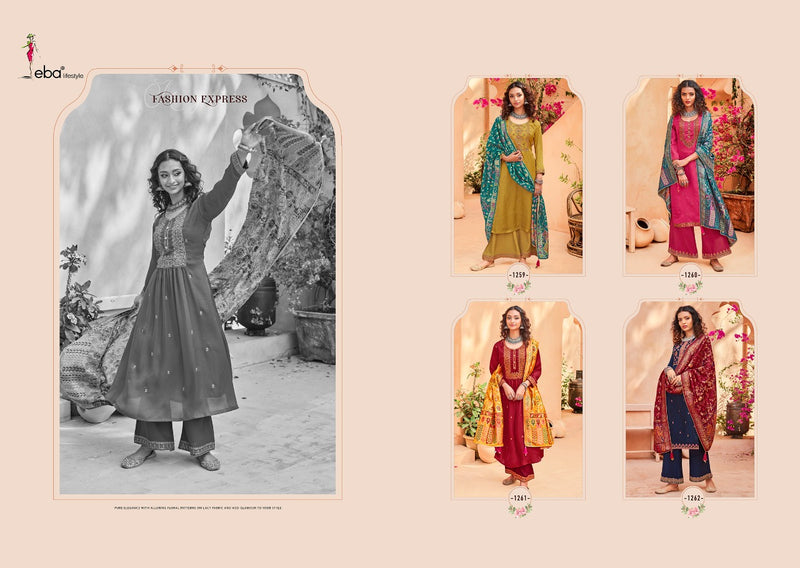 Eba Lifestyle Zora Pure Kuntal Silk With Embroidery Work Designer Salwar Kameez
