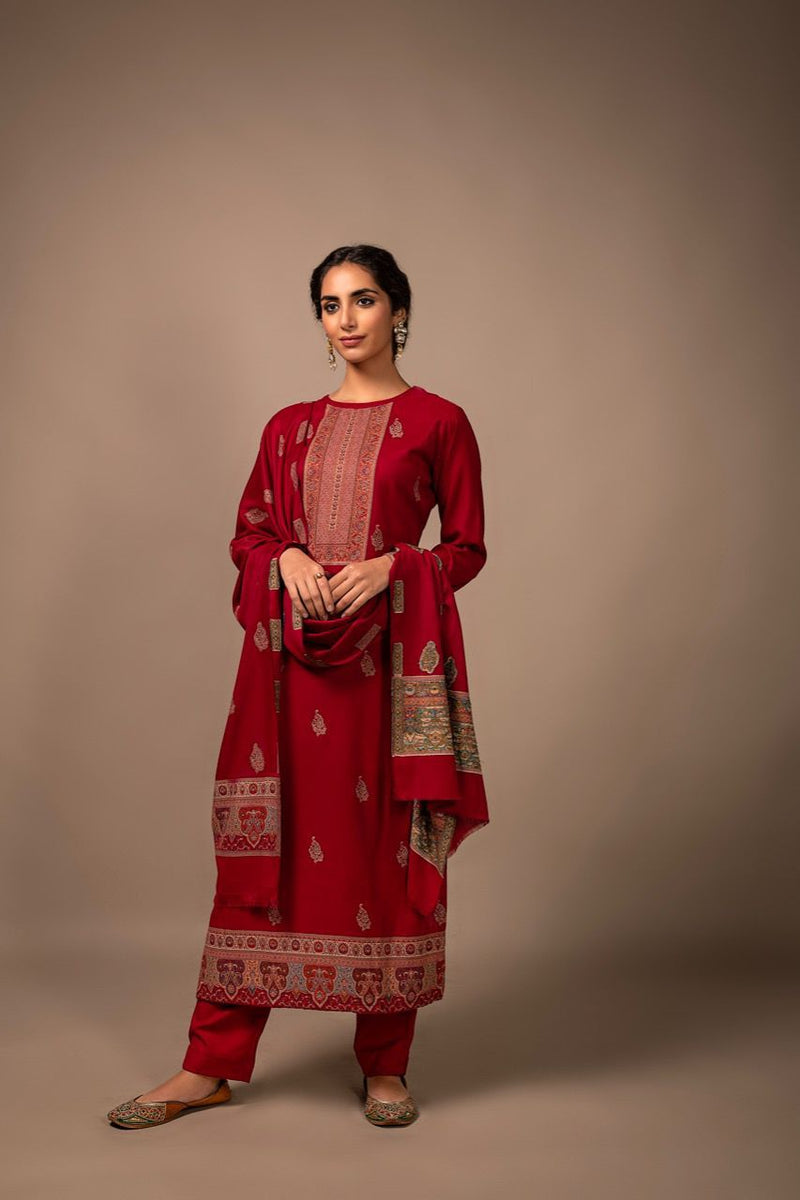 Naariti Ehrum Pashmina With Jacquard Hand Work Stylish Designer Casual Wear Salwar Kameez