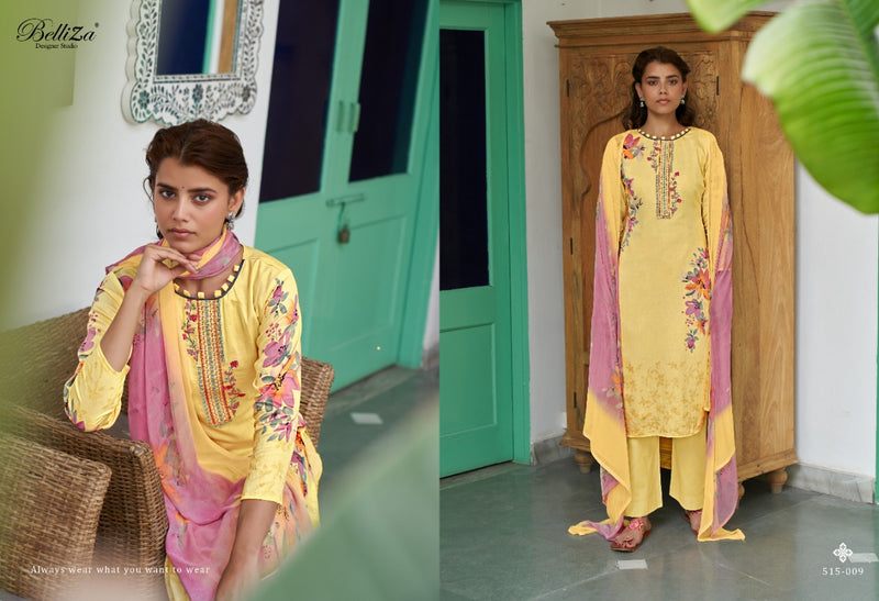 Belliza Designer Studio Ehsaas Pure Jam Cotton Print Fancy Festive Wear Salwar Kameez