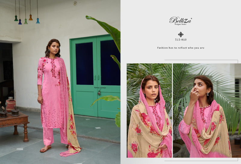 Belliza Designer Studio Ehsaas Pure Jam Cotton Print Fancy Festive Wear Salwar Kameez