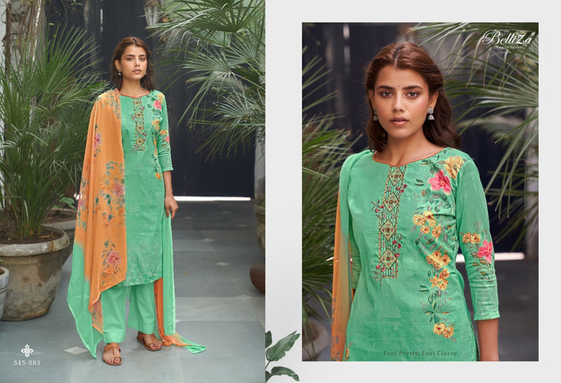 Belliza Designer Studio Ehsaas Pure Jam Cotton Print Fancy Festive Wear Salwar Kameez