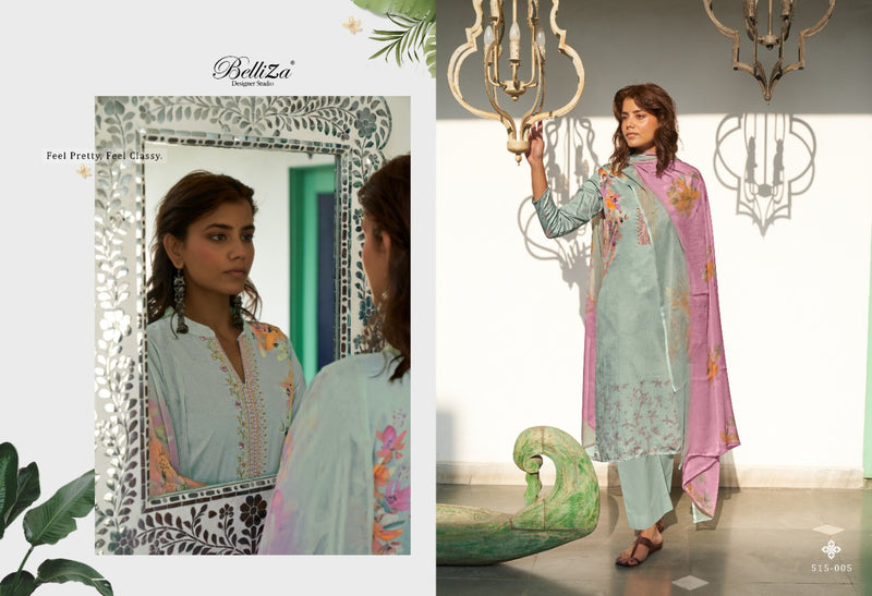 Belliza Designer Studio Ehsaas Pure Jam Cotton Print Fancy Festive Wear Salwar Kameez