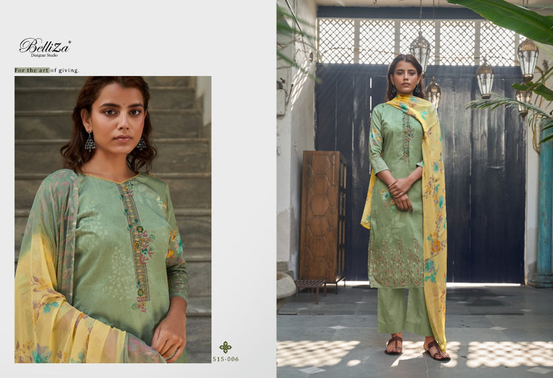 Belliza Designer Studio Ehsaas Pure Jam Cotton Print Fancy Festive Wear Salwar Kameez