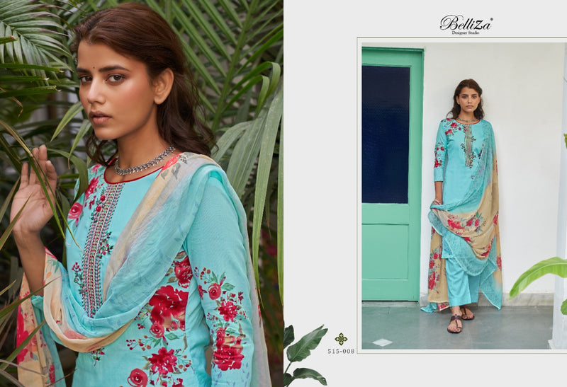 Belliza Designer Studio Ehsaas Pure Jam Cotton Print Fancy Festive Wear Salwar Kameez
