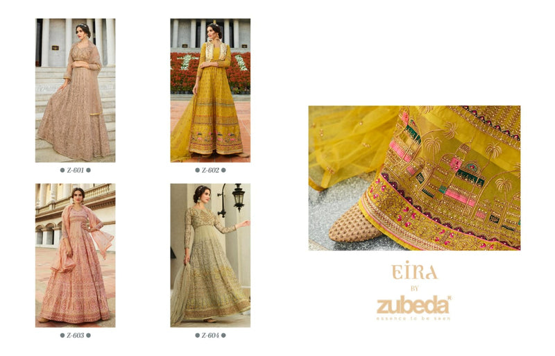 Zubeda Eira Net Heavy Embroidery Work Fancy Designer Partywear Salwar Kameez